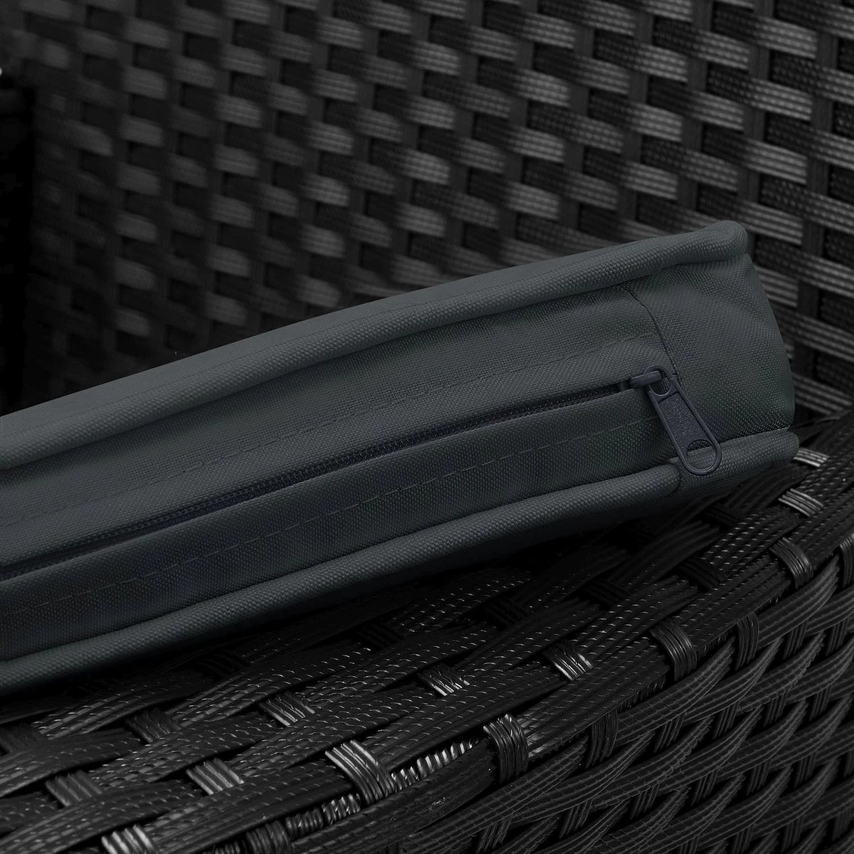 Polyrotan Balkonset - Bayamo - 3-delig - Zwart 8 Polyrotan Balkonset - Bayamo - 3-delig - Zwart - Afbeelding 8