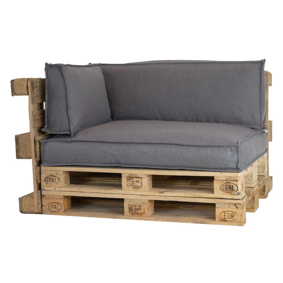 2L Home & Garden Palletkussen Metro Lounge Grijs - 120 X 80cm 2 2L Home & Garden Palletkussen Metro Lounge Grijs - 120 X 80cm - Afbeelding 2