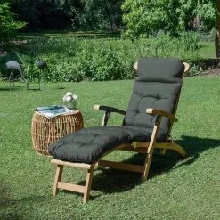 Beautissu Deckchair Kussen 200x50x8 Cm - Ligstoelkussen Antraciet - Matraskussen Voor Hangmatten En Tuin-/terrasstoelen - Flair DC -Tuinmeubel Winkel 1200x1200 896