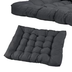Merkloos En.casa Zitkussen Palletbank - 120 X 80 X 12 Cm - Donkergrijs -Tuinmeubel Winkel 1200x1200 918
