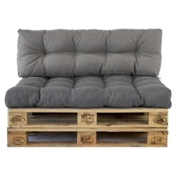 2L Home & Garden Rugkussen Metro Grijs - 60 X 40cm