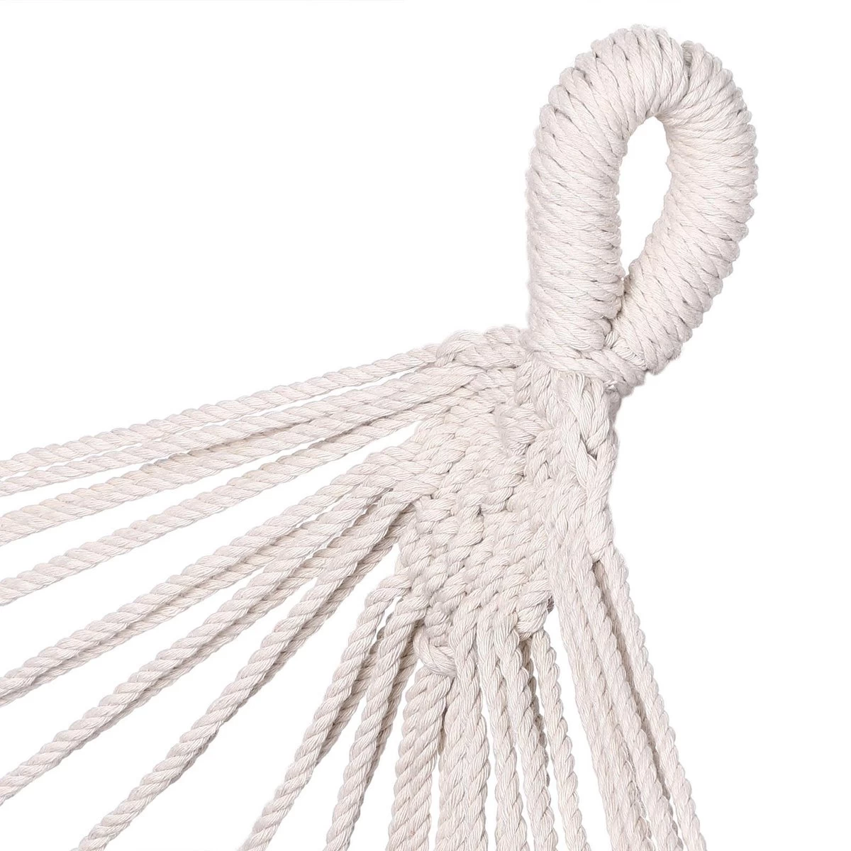 Detex Hangmat Met Franjes - 320x150cm – Belastbaar Tot 300kg Beige 4 Detex Hangmat Met Franjes - 320x150cm – Belastbaar Tot 300kg Beige - Afbeelding 4