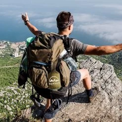 Kanyon Hangmat - Incl. Karabijnhaken En Riemen - Licht Parachutestof - 260 X 140 Cm - Tot 200kg - Groen/Khaki -Tuinmeubel Winkel 1200x1200 974