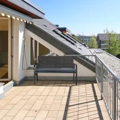 Relaxdays Tuinbank Met Kussen - 2 Zits Buitenbank Metaal - Balkonbank Kunststof - Voortuin -Tuinmeubel Winkel 1200x1200 99