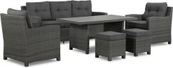 New Castle Stoel-bank Dining Loungeset 6-delig Antraciet -Tuinmeubel Winkel 1200x475