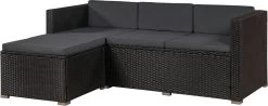 Polyrotan Loungeset Punta Cana L - Zwart -Tuinmeubel Winkel 1200x478