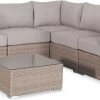 Premium Loungeset - VITTORIA - Rond Wicker– 5 Plaatsen, Naturel/beige