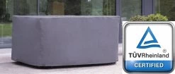 Weersbestendige Beschermhoes Tuinset (S) | 165 X 135 X 95 Cm | Premium | Waterproof | TÜV Rheinland Gecertificeerd | Hoes Voor Tuin | Waterdicht | Solution Dyed (verkleuring Onmogelijk) | Grijs / Antraciet -Tuinmeubel Winkel 1200x511