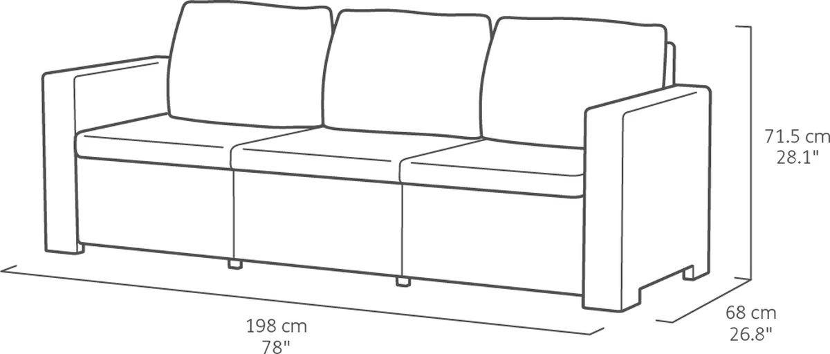 Allibert California Loungeset - 5 Personen - Cappuccino 8 Allibert California Loungeset - 5 Personen - Cappuccino - Afbeelding 8