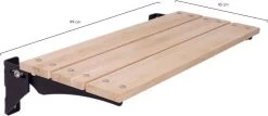 MaximaVida Opklapbare Gevelbank Jordaan 100 Cm- FSC Eikenhout -Tuinmeubel Winkel 1200x518