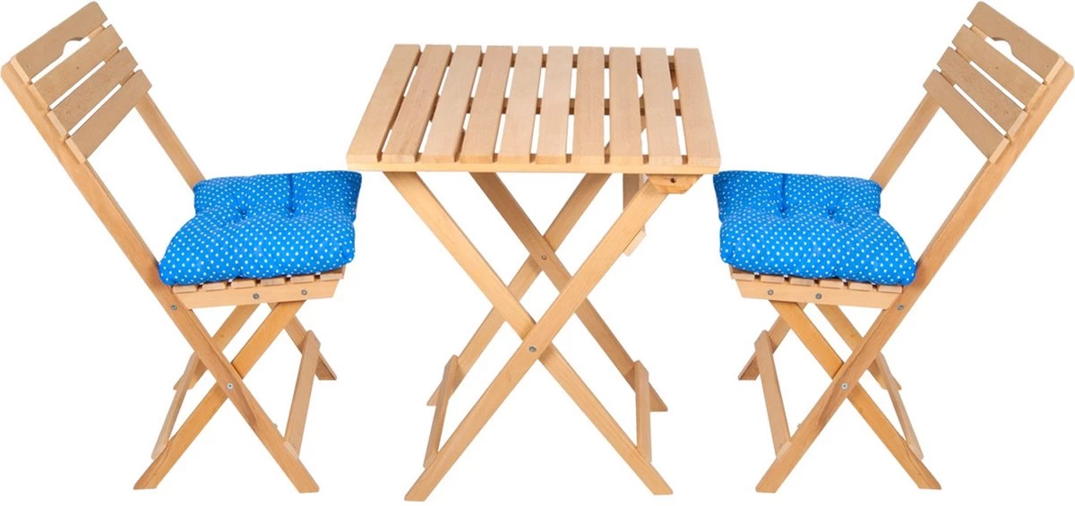 SiRaC - Houten Tuinset - Balkonset - 3-delig - Met Paarse Kussens - Natuurlijke Hout - Balkon Meubelen - 2 Persoons Balkonset - Twee Stoelen En Bijzettafel - Hout 7 SiRaC - Houten Tuinset - Balkonset - 3-delig - Met Paarse Kussens - Natuurlijke Hout - Balkon Meubelen - 2 Persoons Balkonset - Twee Stoelen En Bijzettafel - Hout - Afbeelding 7