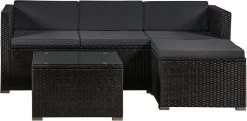 Polyrotan Loungeset Punta Cana L - Zwart -Tuinmeubel Winkel 1200x589 1