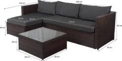 Loungebank Miko Bruin Tuin, Loungeset Buiten Wicker 5 Loungebank Miko Bruin Tuin, Loungeset Buiten Wicker -Tuinmeubel Winkel 1200x598