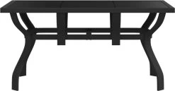 Prolenta Premium - Tuintafel 140x70x70 Cm Staal En Glas Zwart -Tuinmeubel Winkel 1200x625