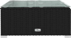 VidaLife Tuintafel 60x60x30 Cm Poly Rattan En Glas Zwart 7 VidaLife Tuintafel 60x60x30 Cm Poly Rattan En Glas Zwart -Tuinmeubel Winkel 1200x636