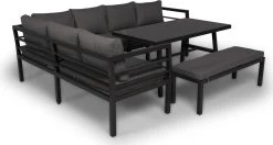 Merkloos Rocco | Loungeset Hoekset Tuinset | Aluminium| Hoekbank, Tuinbank, Tuintafel | 8 Zitplaatsen -Tuinmeubel Winkel 1200x641 1