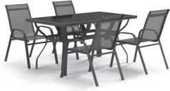 VidaXL 5-delige Tuinset Grijs En Zwart -Tuinmeubel Winkel 1200x645