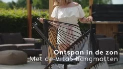 Vita5 Hangmat Met Standaard En Spreidstok – 2 Persoons – Incl. Bekerhouder - Afneembaar Kussen – Uv-bestendig – Lichtgrijs -Tuinmeubel Winkel 1200x675 13