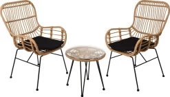 Relaxwonen - Tuinset Rattan - 2 Stoelen & Tafel - Kwaliteit - Trend 2023