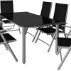 Casaria Alumunium Tuinset Bern - 6 Stoelen + 1 Tafel – Zilver