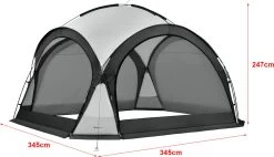 Pro-Tec Paviljoen Grästorp Met LED-verlichting 345x345x247 Cm Donkergrijs -Tuinmeubel Winkel 1200x689 1