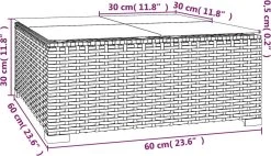 VidaLife Tuintafel 60x60x30 Cm Poly Rattan En Glas Zwart 9 VidaLife Tuintafel 60x60x30 Cm Poly Rattan En Glas Zwart -Tuinmeubel Winkel 1200x690