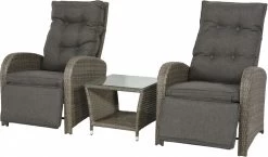 Loungeset Duoset Melia 2 Verstelbare Stoelen + Tafel - Balkonset -Tuinmeubel Winkel 1200x703