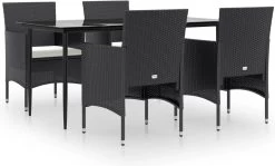 VidaXL 5-delige Tuinset Met Kussens Zwart 15 VidaXL 5-delige Tuinset Met Kussens Zwart -Tuinmeubel Winkel 1200x723 1