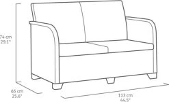 Keter Tuinbank 2-zits Rosalie Grafietkleurig -Tuinmeubel Winkel 1200x728