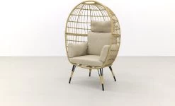 Lola Egg Relaxstoel - Natural Sand - Mand Stoel -Tuinmeubel Winkel 1200x729
