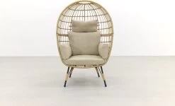 Lola Egg Relaxstoel - Natural Sand - Mand Stoel -Tuinmeubel Winkel 1200x730