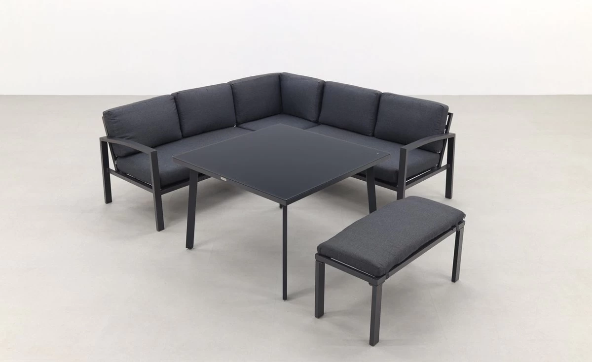 Wellington Lounge Dining Set - Carbon Black 2 Wellington Lounge Dining Set - Carbon Black - Afbeelding 2