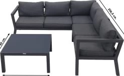 Garden Impressions Colorado Loungeset - Aluminium - Zwart -Tuinmeubel Winkel 1200x740