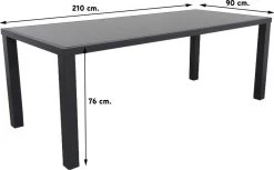 Alma Tuintafel Antraciet - 210 X 90 Cm. -Tuinmeubel Winkel 1200x743 1