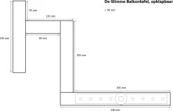 GoudmetHout Inklapbare Balkontafel - Balkonbar - Balkon Tafel - 99 Cm - Hout - Transparant Wash - Reling Smal 10 GoudmetHout Inklapbare Balkontafel - Balkonbar - Balkon Tafel - 99 Cm - Hout - Transparant Wash - Reling Smal -Tuinmeubel Winkel 1200x767