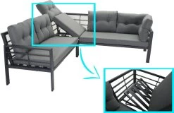 SenS-Line Elba Aluminium Loungeset | Met Koffietafel