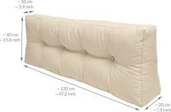 Beautissu Elements – Palletkussen 120x40cm - Rugkussen Natuur In Matraskussen Kwaliteit -Tuinmeubel Winkel 1200x790 3