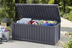 Keter Rockwood Opbergbox - 570L - 155x72,4x64,4cm - Grafiet -Tuinmeubel Winkel 1200x800 109