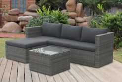 MaxxGarden Loungeset – Rattan Hoekset - 4 Persoons - Incl. Salontafel - Grijs -Tuinmeubel Winkel 1200x800 172
