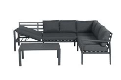 Garden Impressions Lexinton Loungeset - Verstelbaar - Aluminium - Zwart -Tuinmeubel Winkel 1200x800 202