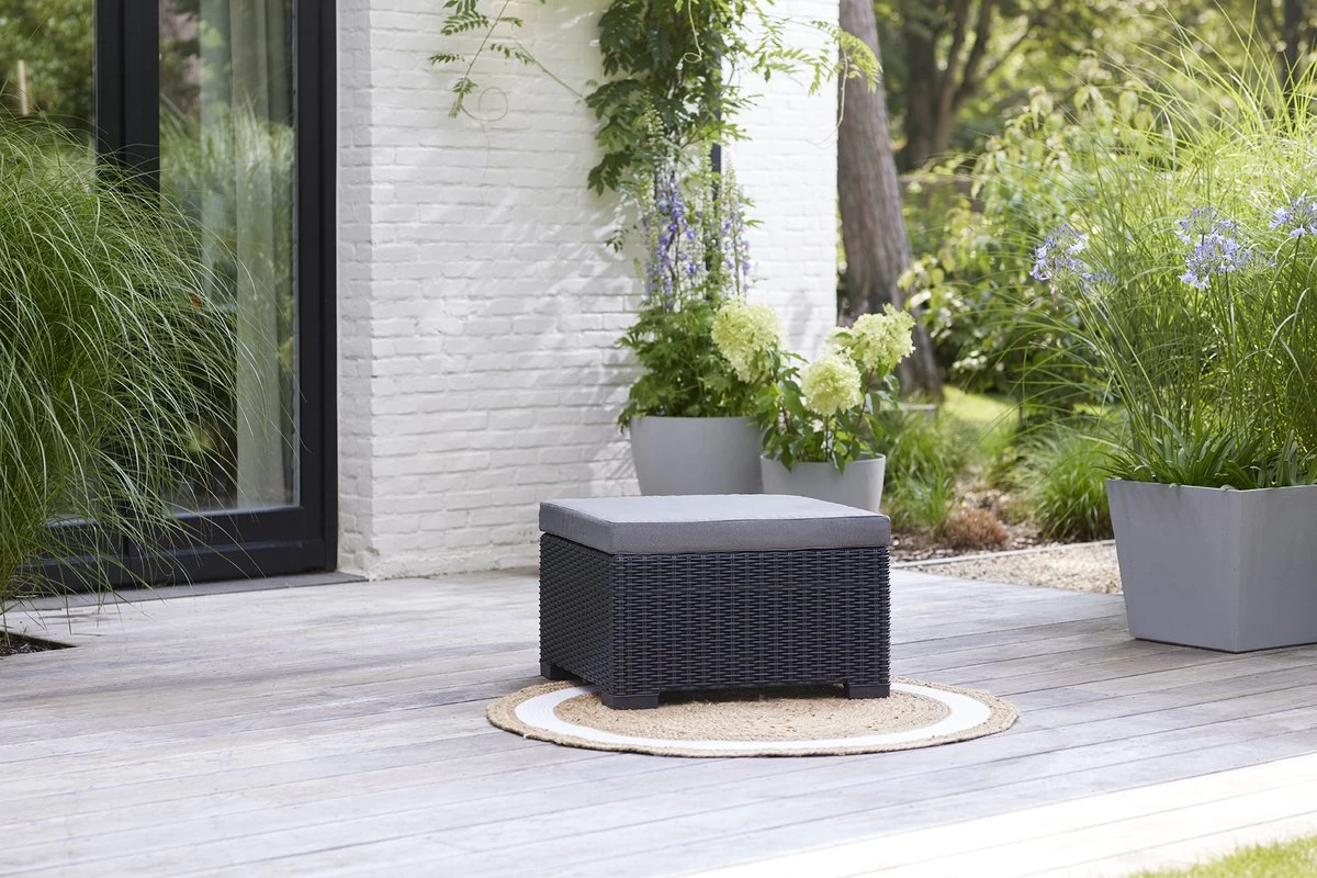 Allibert California Chaise Longue Loungeset - 3 A 4 Personen - Grafiet 11 Allibert California Chaise Longue Loungeset - 3 A 4 Personen - Grafiet - Afbeelding 11