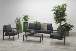 Garden Impressions Durban Loungeset - 4-delig - Zwart -Tuinmeubel Winkel 1200x800 275