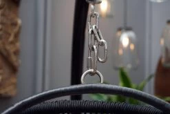 Merkloos Hangstoel Norway - Zwart Wicker & Touw Luxe Egg Hangstoel Met Dikke Antraciete Kussens Met Frame - Inklapbare Basket -Tuinmeubel Winkel 1200x800 39