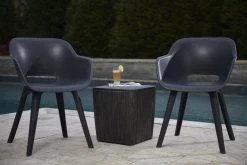 Allibert Akola Tuinstoelen - 2 Stuks -56,5x55x80cm - Donkergrijs -Tuinmeubel Winkel 1200x800 43