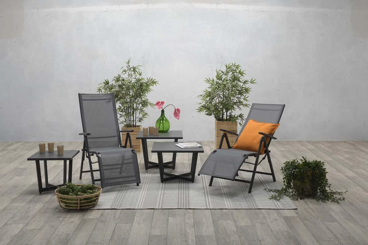 Garden Impressions - Sol Verstelbare Tuinstoel - Aluminium - Zwart 7 Garden Impressions - Sol Verstelbare Tuinstoel - Aluminium - Zwart - Afbeelding 7