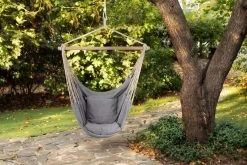 RENALUX Hangstoel Buiten En Binnen - Hangstoel Voor Binnen - Hangstoel Zonder Standaard - Hangstoel Cocoon - Gratis 2 Zachte Kussens - 150 KG - Grijs -Tuinmeubel Winkel 1200x804 3
