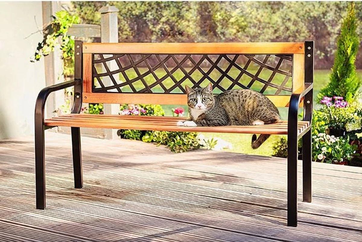 Relaxwonen - Tuinbank - FSC Hout - Metalen Frame - Trend 2023 2 Relaxwonen - Tuinbank - FSC Hout - Metalen Frame - Trend 2023 - Afbeelding 2