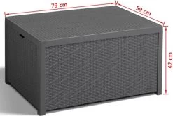 Allibert Arica Tuintafel - 79x59,5x42 Cm - Grafiet -Tuinmeubel Winkel 1200x806 2