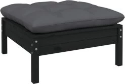 VidaXL 3-delige Loungeset Met Kussens Massief Grenenhout Zwart -Tuinmeubel Winkel 1200x811