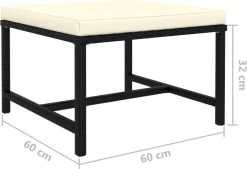VidaXL 4-delige Loungeset Met Kussens Poly Rattan Zwart -Tuinmeubel Winkel 1200x820